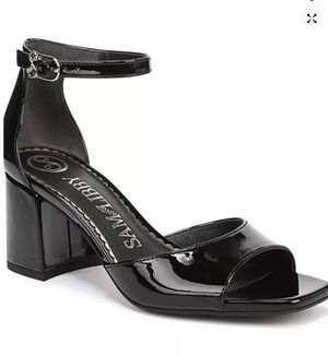 Sam & Libby Shoes Women's Size 8 Black Leanne Block Heel Dress Sandals New Box